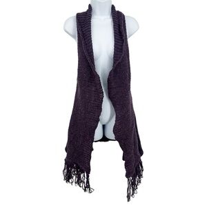 Carducci Vintage Y2K Purple Plum Cardigan Vest Size Small Whimsical Fairycore